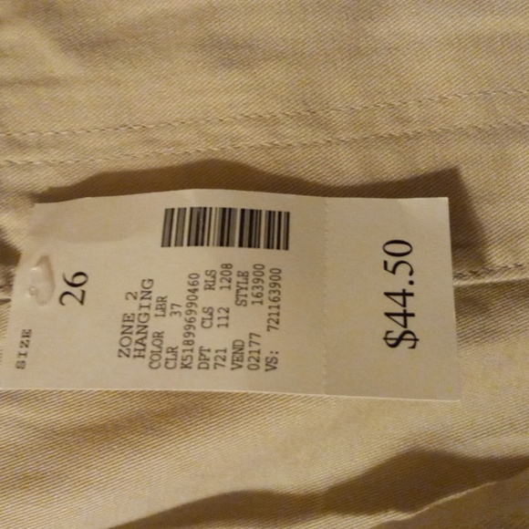 Womens Venezia pants drawstring cotton khaki beige sz 26 inseam 30 pockets - Picture 3 of 7